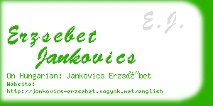 erzsebet jankovics business card